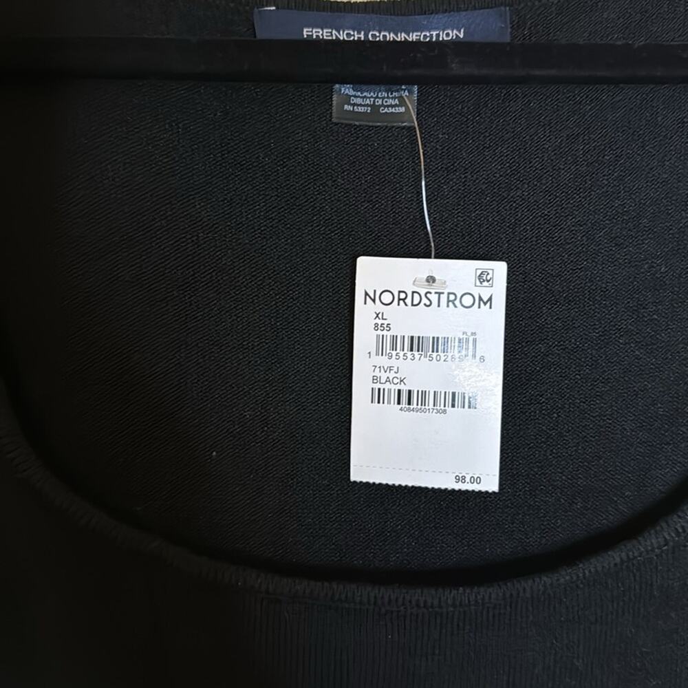 French Connection Babysoft Square Neck Midi Dress - Black Size XL - Picture 5 of 6